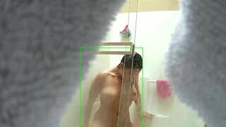 Spied Hidden Cam Wife Fucking Dildo In Shower