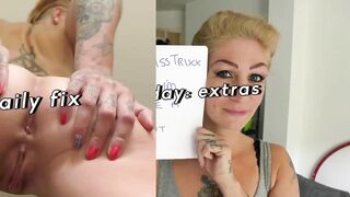 Pierced Whore Miss Trixx Cunt Hammered Before Rough Anal