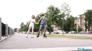 Dirty Flix - Amalia Davis - Busy Rollerskater Gets Fucked