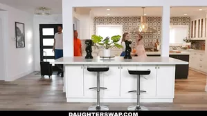 Daughterswap - Cute Blonde Teens Swap Spit And Cum With Hot Stepdads