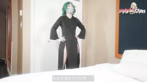 Tatsumaki Got The Stranger's Cum On Her Pussy While Getting Oil Massage And Squirt All Over The Bed