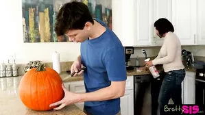 She Caught Her Stepbrother Fucking A Pumpkin