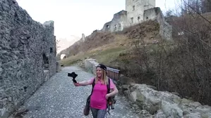 Publicly Fucked By Visitors During A Tour Of The Castle Ruins