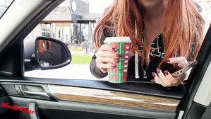 Busty Girl Fucks Uber Driver - Public Parking Lot Sex