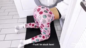 Step Son Filled Step Mom Up With Cum When She Stuck In Wash Machine Carrylight Milf