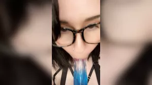 Sucking My Dildo