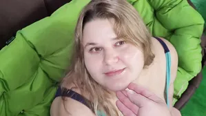 Beautiful Bbw Girl In Swimsuit With Tight Pink Pussy Enjoys Fucking And Cum On Cute Face And Tits