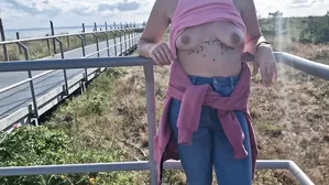 I Flash My Tits On The Pier In Front Of People