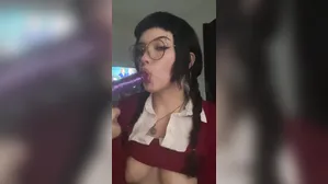 School Girl Nerd Gives You A Bj;)