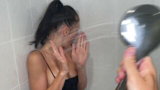 Refreshed Roommate In Cold Shower After Party