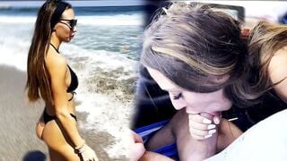 Beach Trip Ended Up Swallowing Cum In The Car & Laura Quest