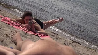 Dick Flash On Beach Little Dick Public Flashing