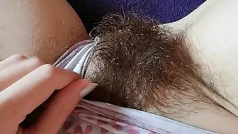 Super Hairy Bush Pussy In Panties Close Up Compilation