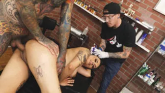 Newbie Jada Cruz Adds To Her Ink Collection With A Face Tattoo And Hard Fucking