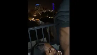 Black Girl Sucks Big Black Dick On Balcony And Police Gets Calle. Only Fans - Youngzesto