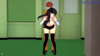 Rin Tohsaka And Shirou Emiya Have Deep Sex In An Unpopular School Hallway. - Fate/Stay Night Hentai