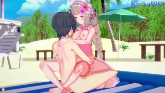 Maho And Yuuki Have Deep Sex On The Beach. - Princess Connect! Re:dive Hentai