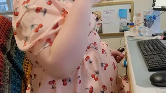 Bbw Huge Bellyninflation At Work