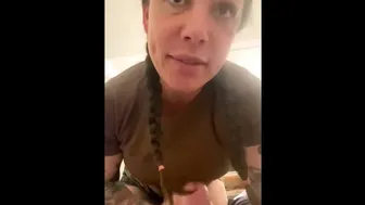 Hotwire In Pigtail Braids Makes A Thick Cock Cum In Her Hands