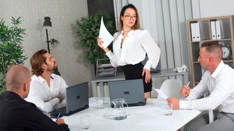 Sexy Petite Spaniard Francys Belle Seals Business Deal With Office Room Dp Gp2271