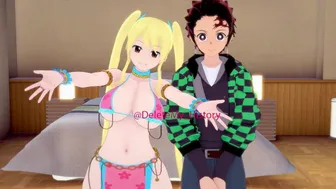 Lucy Heartfilia Dance For Tanjiro And Lets Him Fuck