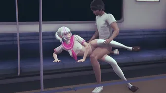 Schoolgirl Pussyfucked On Train Seat