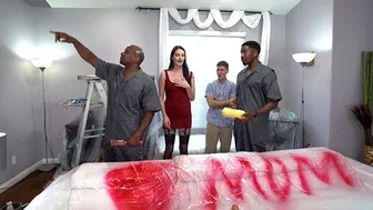 Painters With Big Black Cock Pound Horny Mom Aria Khaide In Front Of Her Stepson