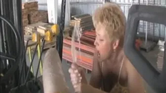 Jerking Off The Worker