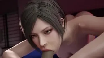 Ada Wong Gives A Blowjob For Bbc Resident Evil 3D Animation With Sound