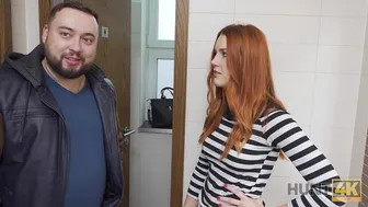 For Cash Cuck Permits Hunter To Fuck Red-Haired Gf In Restroom