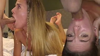 Her First Throatpie - Spring Break College Teen Likes It Rough