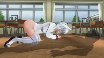 3D Hentai Neko Schoolgirl Sucks Teacher's Cock In The Classroom