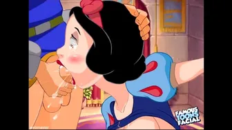 Snow White Sucks Hard And Then Cum A Lot Of Cum On His Face