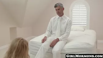 Enticing Mormon Lady Rides Dick And Gets A Major Burden