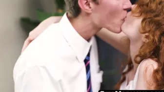 Bashful Mormon Darling Gives A Messy Penis Massage Prior To Being Beat