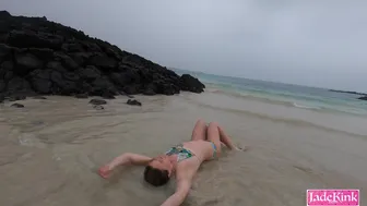 Sexy Girlfriend Walking Nude And Flashing On Nude Beach