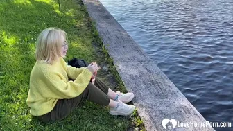 Blonde In The Park Wanted Fresh Cock