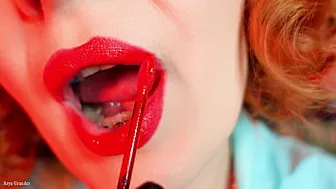 Asmr Video - Lipstick Process - Milf With Braces