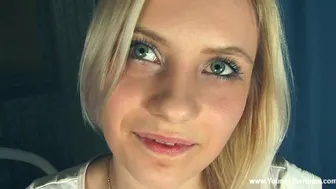 Beautiful Blonde With Blue Eyes Angela Fucked In The Doggy Style