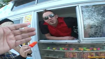 Hot Blonde Blowjob And Fucks In Icecream Van