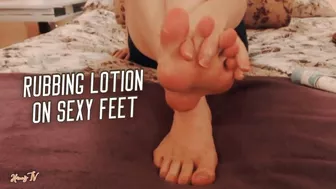 Rubbing Lotion On Sexy Feet And Toes - Foot Fetish By Hannytv