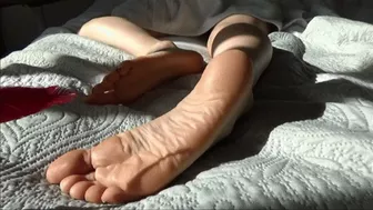 Feet Tickling With A Feather