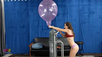 Renee Pops More Balloons On The Helium Tank 4K (3840X2160)