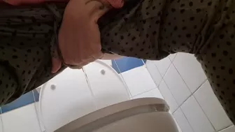 Small Public Toilet Big Pee And Farts 4K