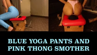 Princess Kylie - Blue Yoga Pants And Pink Thong Smother - {Hd 1080P}