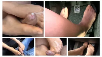 Sexy Julia Drives Manual Car And Makes Footjob In Pantyhose To Pass The Exam