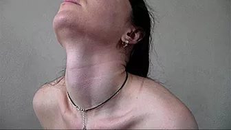 Veins On The Neck Are Visible