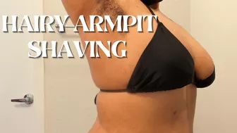 Extremely Hairy Armpit Shaving