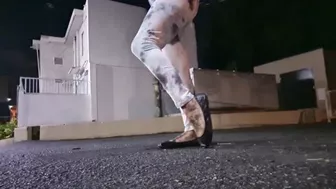 Shoeplay Saturday Giantess Stomping Sexy Soles In Black Ballet Flats 720P