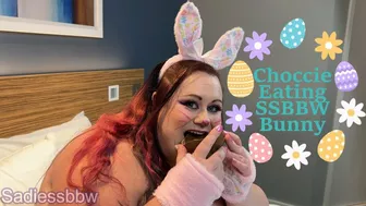 1080P Chocolate Eating Topless Ssbbw Bunny Sadie Martins: Easter Part 1